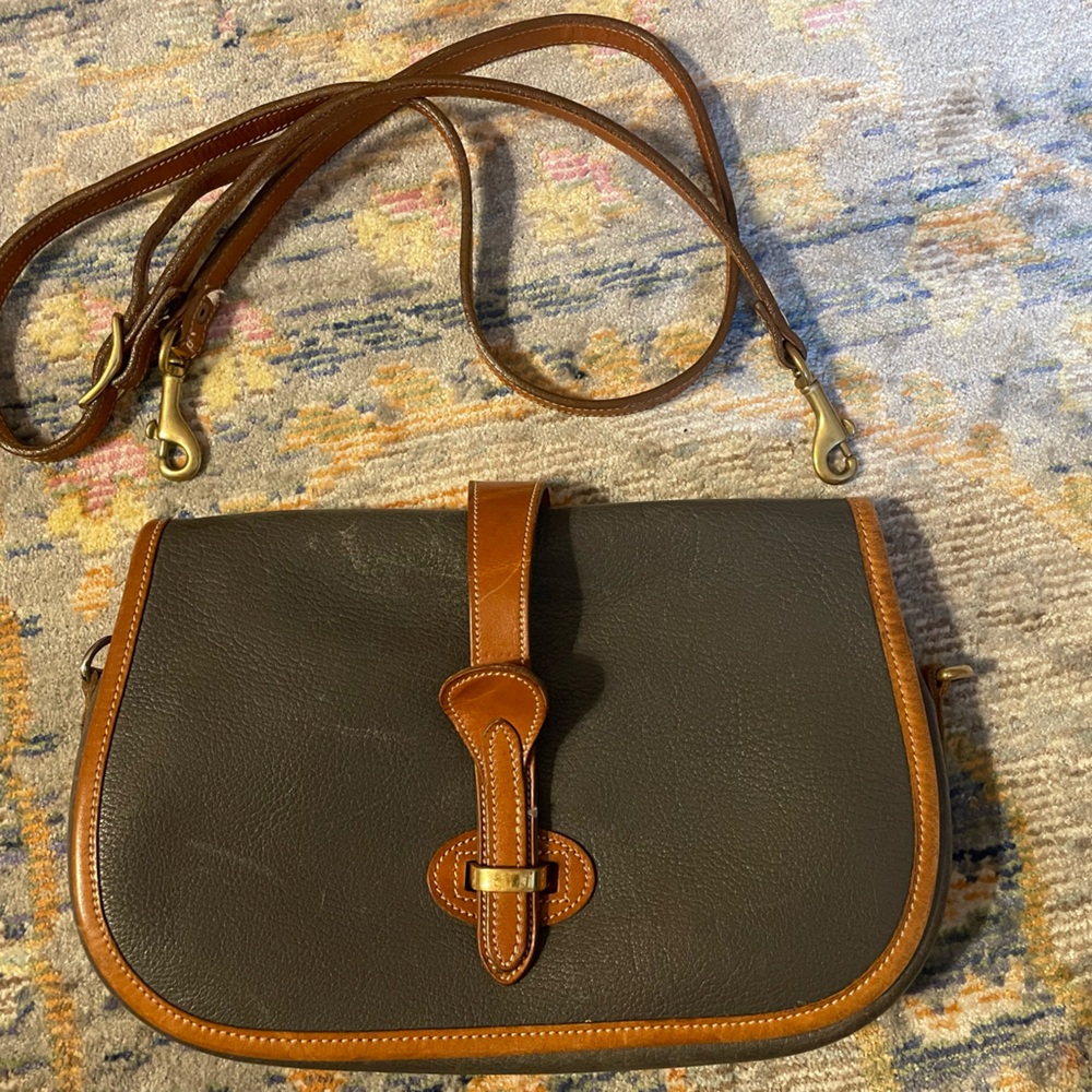 Vintage Dooney over under bag in smoke